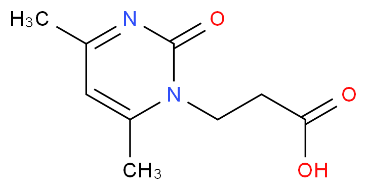 3-(4,6-dimethyl-2-oxo-1,2-dihydropyrimidin-1-yl)propanoic acid_分子结构_CAS_764642-23-1