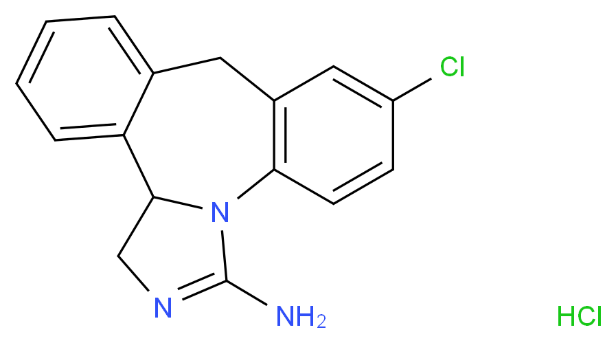 16-chloro-2,4-diazatetracyclo[12.4.0.0<sup>2</sup>,<sup>6</sup>.0<sup>7</sup>,<sup>1</sup><sup>2</sup>]octadeca-1(14),3,7(12),8,10,15,17-heptaen-3-amine hydrochloride_分子结构_CAS_80012-45-9