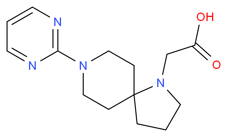 [8-(2-pyrimidinyl)-1,8-diazaspiro[4.5]dec-1-yl]acetic acid_分子结构_CAS_)