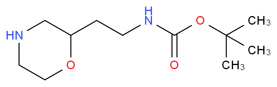 tert-butyl N-[2-(morpholin-2-yl)ethyl]carbamate_分子结构_CAS_1032507-63-3