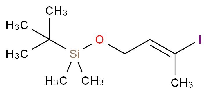 O-tert-Butyldimethylsilyl-3-iodo-(2E)-buten-1-ol_分子结构_CAS_152893-54-4)