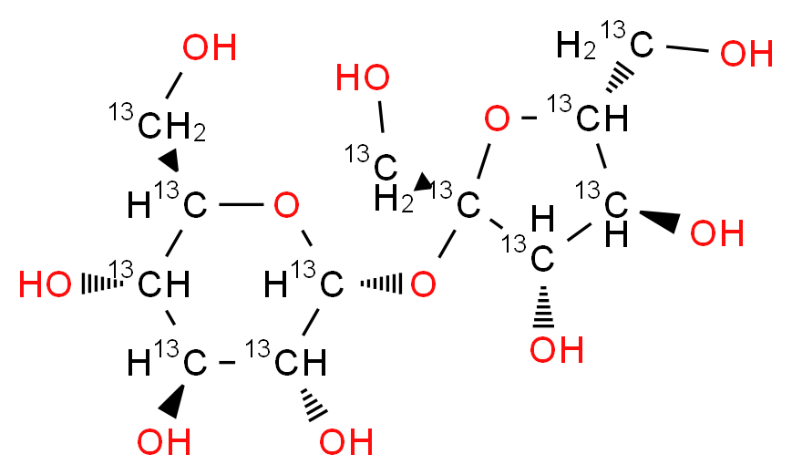 蔗糖-13C12_分子结构_CAS_)