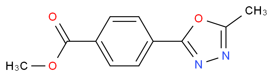 methyl 4-(5-methyl-1,3,4-oxadiazol-2-yl)benzoate_分子结构_CAS_201050-72-8