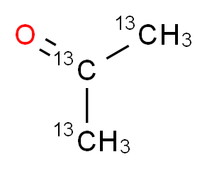 (1,2,3-<sup>1</sup><sup>3</sup>C<sub>3</sub>)propan-2-one_分子结构_CAS_93628-01-4