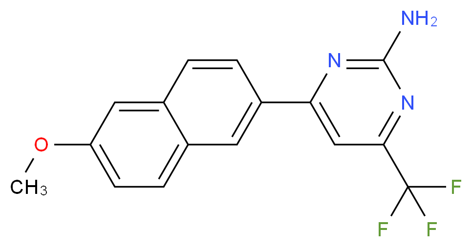 4-(6-methoxynaphthalen-2-yl)-6-(trifluoromethyl)pyrimidin-2-amine_分子结构_CAS_519056-66-7