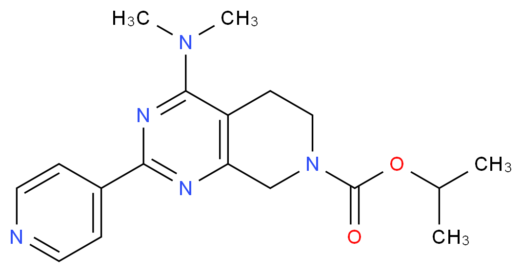 isopropyl 4-(dimethylamino)-2-pyridin-4-yl-5,8-dihydropyrido[3,4-d]pyrimidine-7(6H)-carboxylate_分子结构_CAS_)
