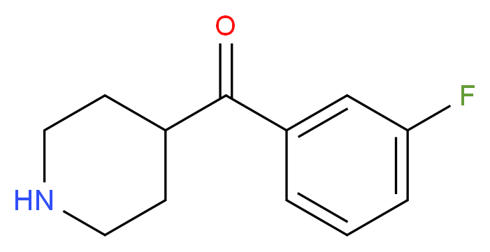 4-(3-fluorobenzoyl)piperidine_分子结构_CAS_639468-63-6