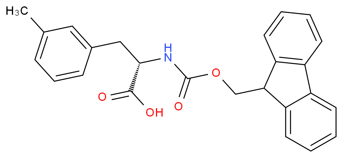 (2S)-2-({[(9H-fluoren-9-yl)methoxy]carbonyl}amino)-3-(3-methylphenyl)propanoic acid_分子结构_CAS_211637-74-0
