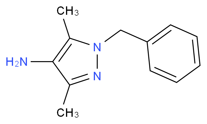 1-Benzyl-3,5-dimethyl-1H-pyrazol-4-amine_分子结构_CAS_28466-69-5)