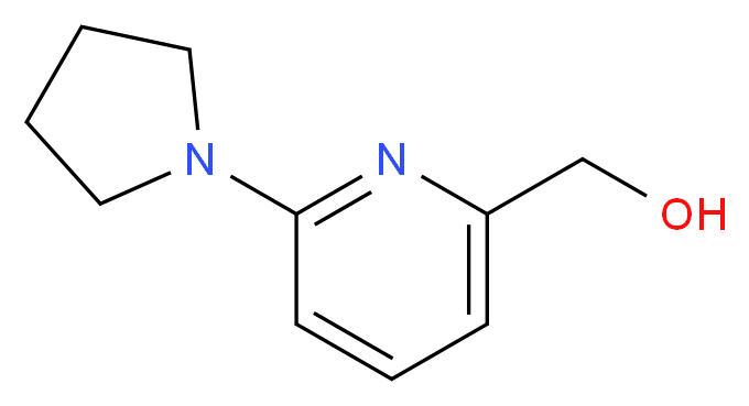 (6-pyrrolidin-1-ylpyrid-2-yl)methanol_分子结构_CAS_868755-48-0)