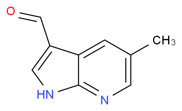 5-methyl-1H-pyrrolo[2,3-b]pyridine-3-carbaldehyde_分子结构_CAS_1190321-17-5