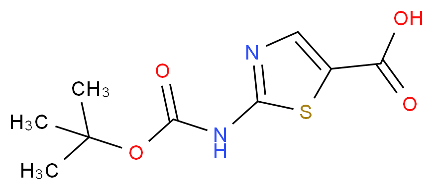 2-[(tert-Butoxycarbonyl)amino]-1,3-thiazole-5-carboxylic acid_分子结构_CAS_302964-02-9)