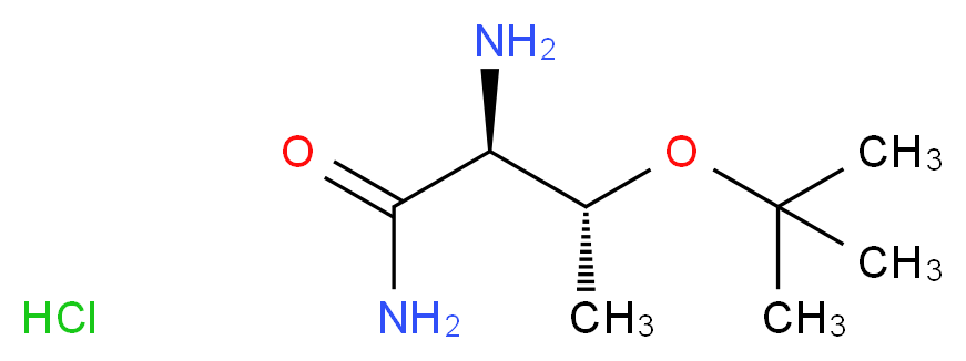 (2S,3R)-2-amino-3-(tert-butoxy)butanamide hydrochloride_分子结构_CAS_40738-21-4