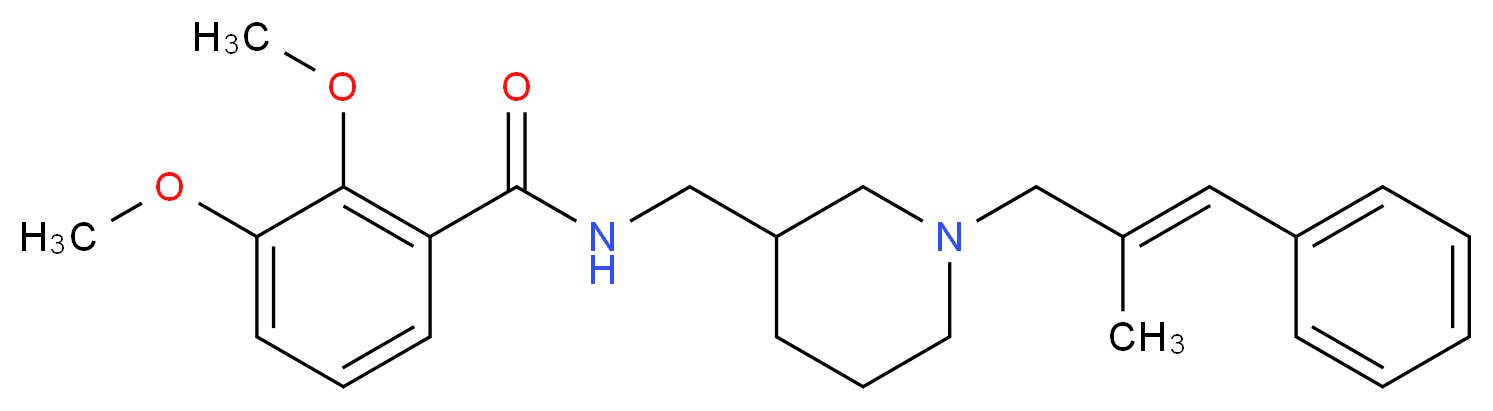 2,3-dimethoxy-N-({1-[(2E)-2-methyl-3-phenyl-2-propen-1-yl]-3-piperidinyl}methyl)benzamide_分子结构_CAS_)