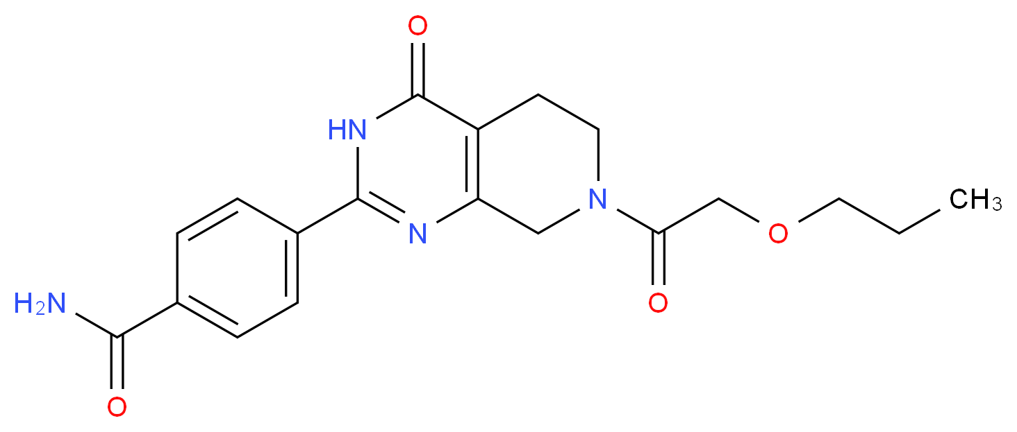 4-[4-oxo-7-(propoxyacetyl)-3,4,5,6,7,8-hexahydropyrido[3,4-d]pyrimidin-2-yl]benzamide_分子结构_CAS_)
