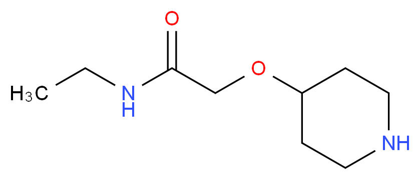 N-乙基-2-(4-哌啶氧基)乙酰胺_分子结构_CAS_521074-81-7)