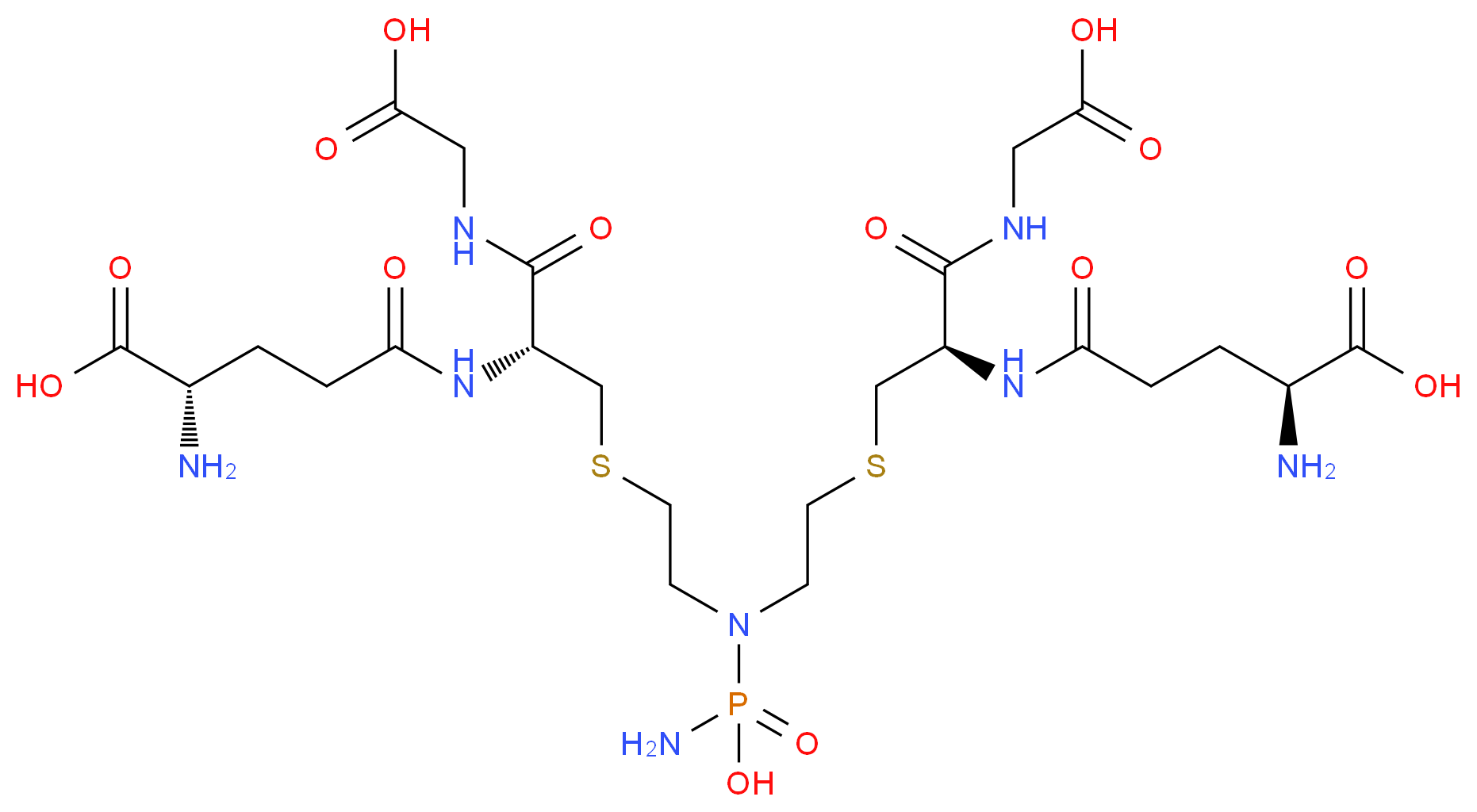 Diglutathionyl Mustard Phosphoramide_分子结构_CAS_145784-68-5)