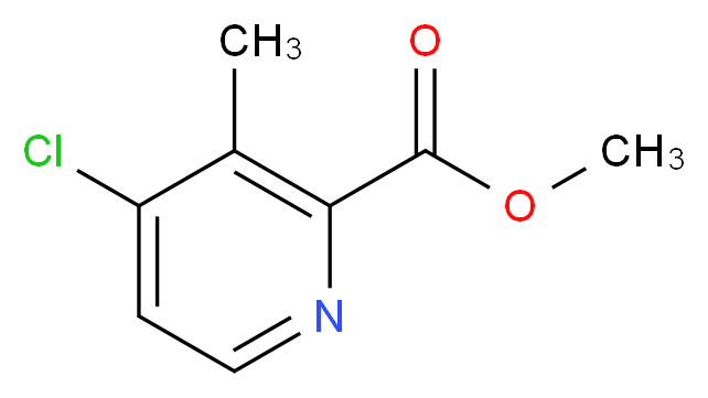 methyl 4-chloro-3-methylpyridine-2-carboxylate_分子结构_CAS_1260764-76-8