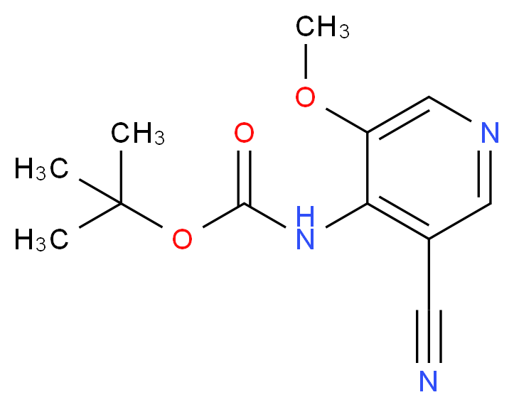 tert-Butyl 3-cyano-5-methoxypyridin-4-ylcarbamate_分子结构_CAS_1138444-19-5)