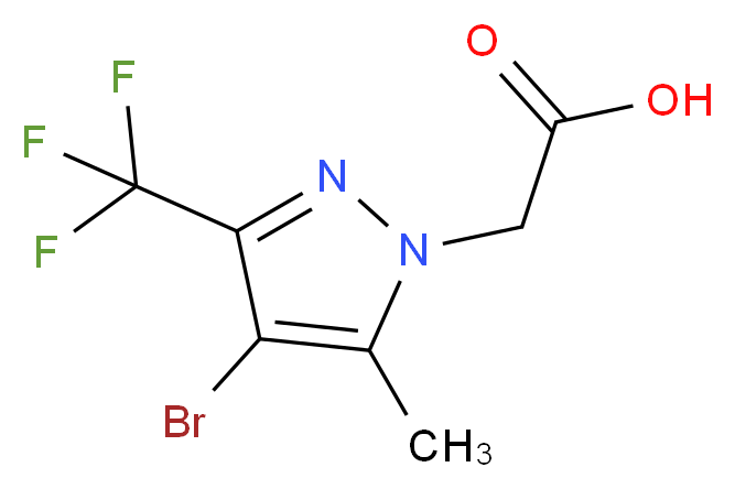 2-[4-bromo-5-methyl-3-(trifluoromethyl)-1H-pyrazol-1-yl]acetic acid_分子结构_CAS_)
