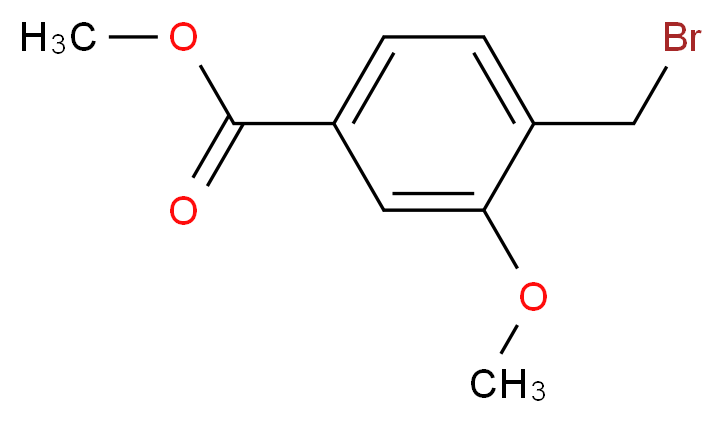 4-(溴甲基)-3-甲氧基苯甲酸甲酯_分子结构_CAS_70264-94-7)
