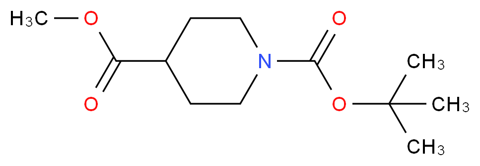 1-tert-butyl 4-methyl piperidine-1,4-dicarboxylate_分子结构_CAS_12443-68-1