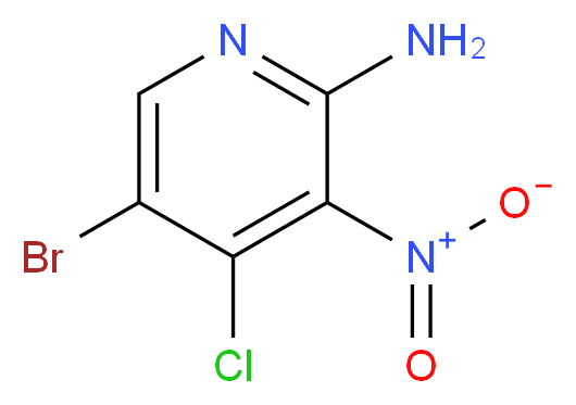 5-bromo-4-chloro-3-nitropyridin-2-amine_分子结构_CAS_942947-95-7