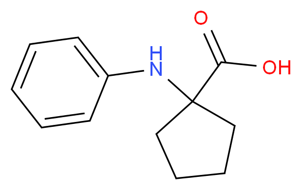 1-PHENYLAMINO-CYCLOPENTANECARBOXYLIC ACID_分子结构_CAS_6636-94-8)