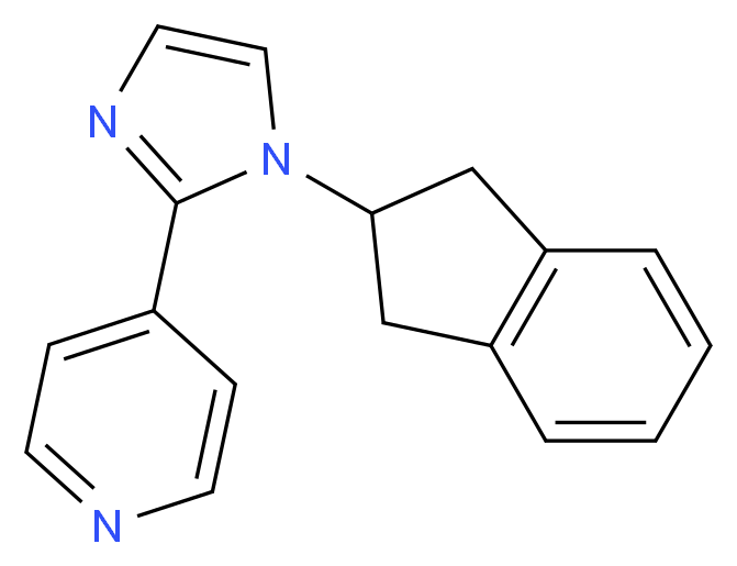 4-[1-(2,3-dihydro-1H-inden-2-yl)-1H-imidazol-2-yl]pyridine_分子结构_CAS_)