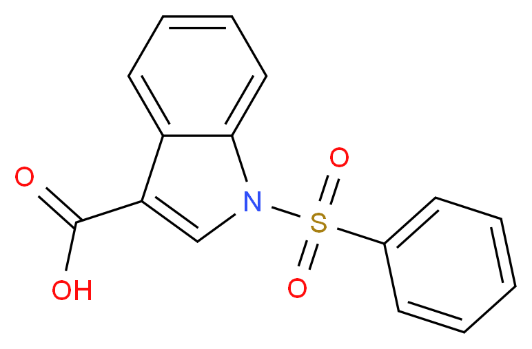 1-(Phenylsulfonyl)indole-3-carboxylic acid_分子结构_CAS_278593-17-2)