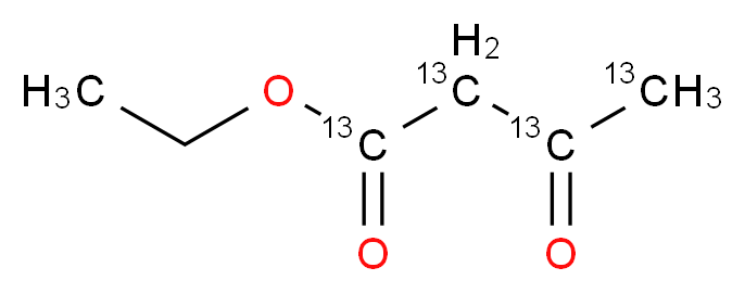 乙酰乙酸乙酯-1,2,3,4-13C4_分子结构_CAS_84508-55-4)