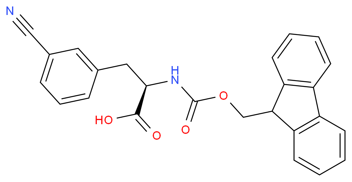 (2R)-3-(3-cyanophenyl)-2-{[(9H-fluoren-9-ylmethoxy)carbonyl]amino}propanoic acid_分子结构_CAS_205526-37-0