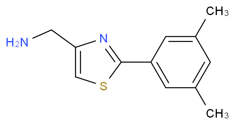 C-[2-(3,5-DIMETHYL-PHENYL)-THIAZOL-4-YL]-METHYLAMINE_分子结构_CAS_885280-05-7)