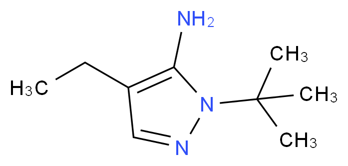 1-tert-butyl-4-ethyl-1H-pyrazol-5-amine_分子结构_CAS_947688-94-0