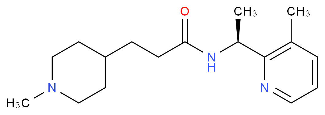 3-(1-methylpiperidin-4-yl)-N-[(1S)-1-(3-methylpyridin-2-yl)ethyl]propanamide_分子结构_CAS_)