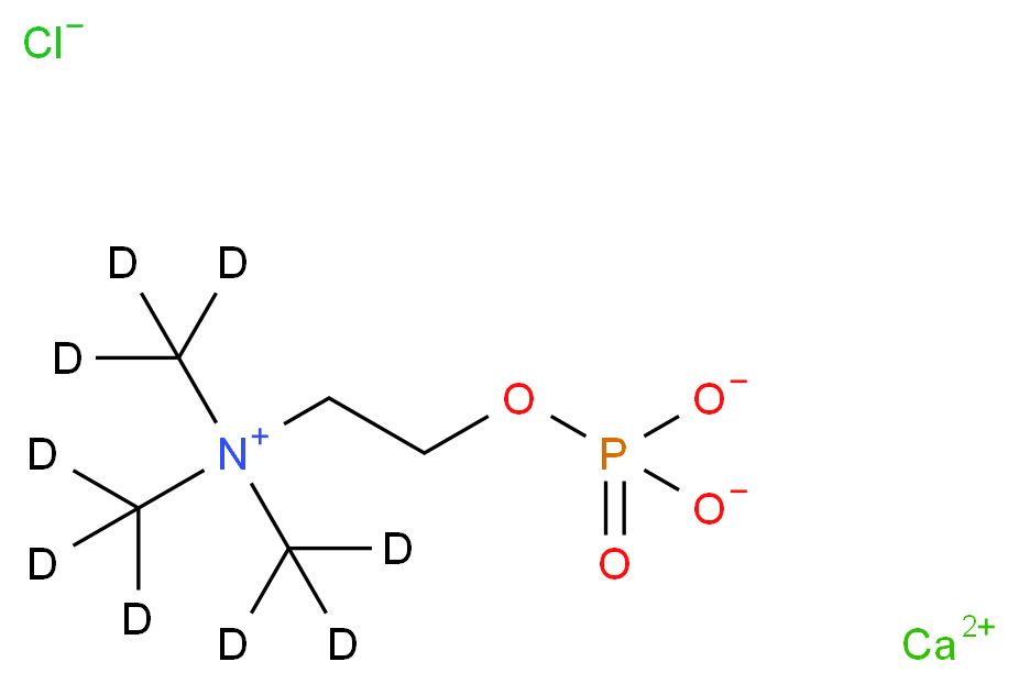 calcium chloride 2-[tris(<sup>2</sup>H<sub>3</sub>)methylazaniumyl]ethyl phosphate_分子结构_CAS_344299-43-0