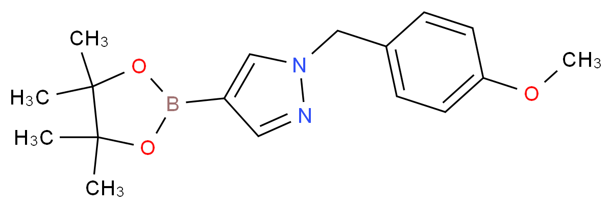 1-(4-methoxybenzyl)-4-(4,4,5,5-tetramethyl-1,3,2-dioxaborolan-2-yl)-1H-pyrazole_分子结构_CAS_1105039-88-0)