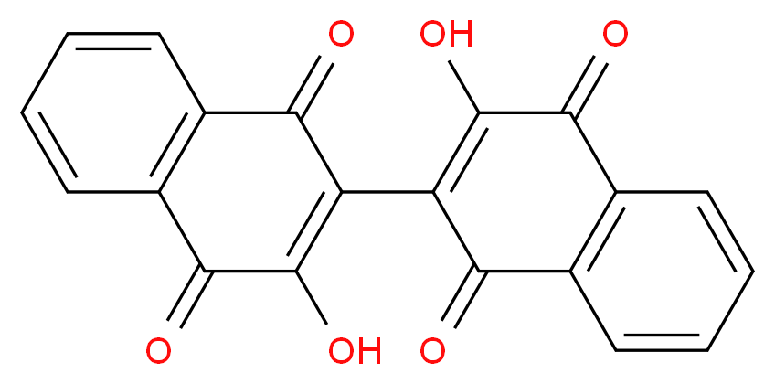 2-hydroxy-3-(3-hydroxy-1,4-dioxo-1,4-dihydronaphthalen-2-yl)-1,4-dihydronaphthalene-1,4-dione_分子结构_CAS_33440-64-1