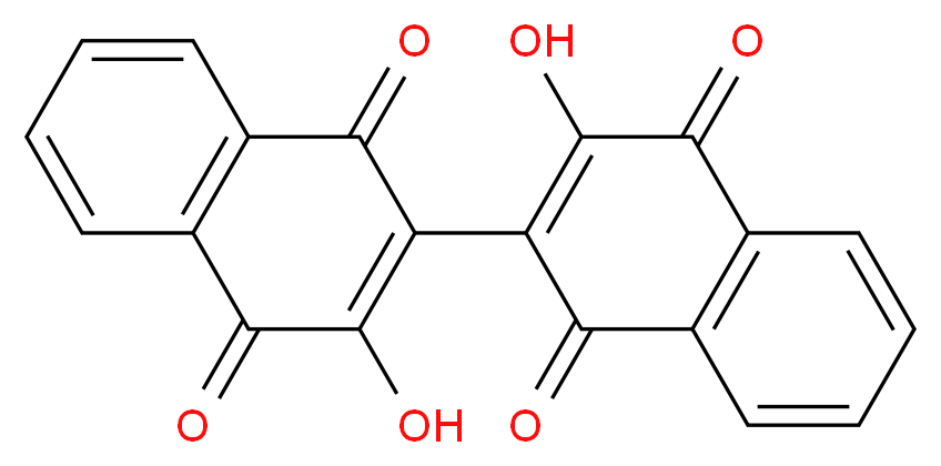 2,2'-Bis(3-hydroxy-1,4-naphthoquinone)_分子结构_CAS_33440-64-1)