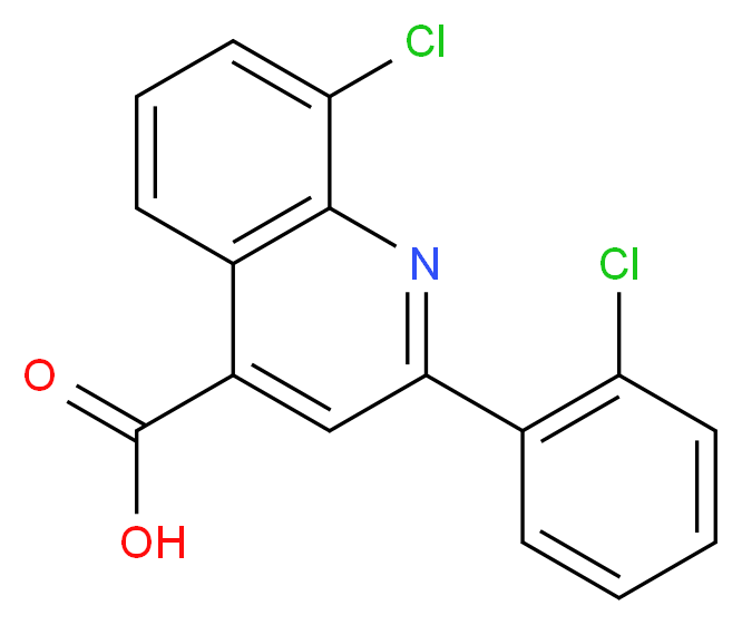 8-Chloro-2-(2-chlorophenyl)quinoline-4-carboxylic acid_分子结构_CAS_)