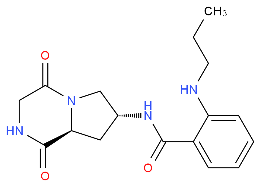 N-[(7R,8aS)-1,4-dioxooctahydropyrrolo[1,2-a]pyrazin-7-yl]-2-(propylamino)benzamide_分子结构_CAS_)