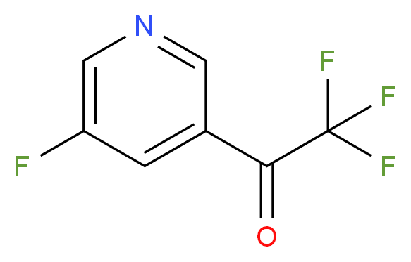 2,2,2-trifluoro-1-(5-fluoropyridin-3-yl)ethan-1-one_分子结构_CAS_1060802-45-0