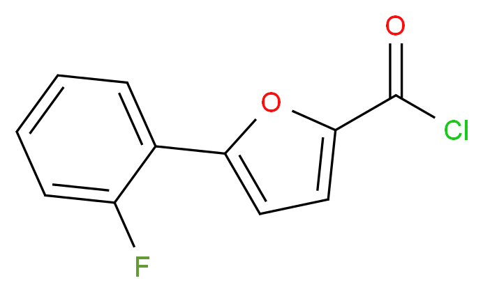 5-(2-氟苯基)呋喃-2-甲酰氯_分子结构_CAS_585566-00-3)