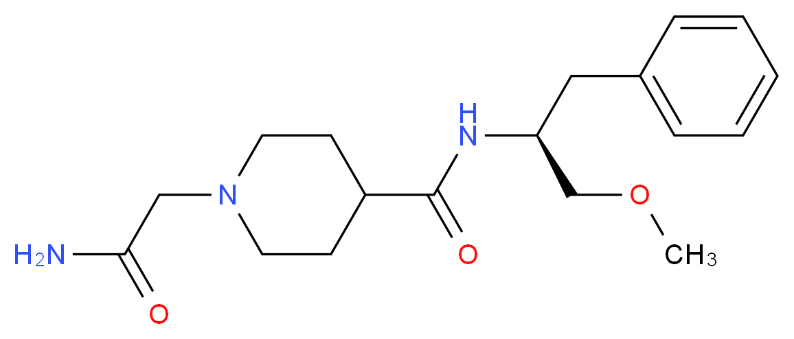 1-(2-amino-2-oxoethyl)-N-[(1S)-1-benzyl-2-methoxyethyl]-4-piperidinecarboxamide_分子结构_CAS_)