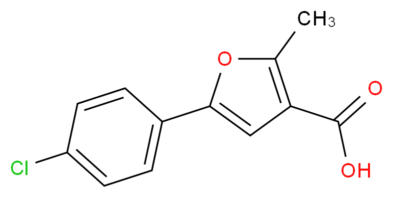 5-(4-chlorophenyl)-2-methylfuran-3-carboxylic acid_分子结构_CAS_111787-89-4