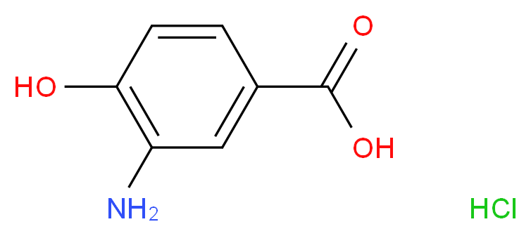 4-Hydroxy-3-aminobenzoic acid HCl_分子结构_CAS_1571-65-9)