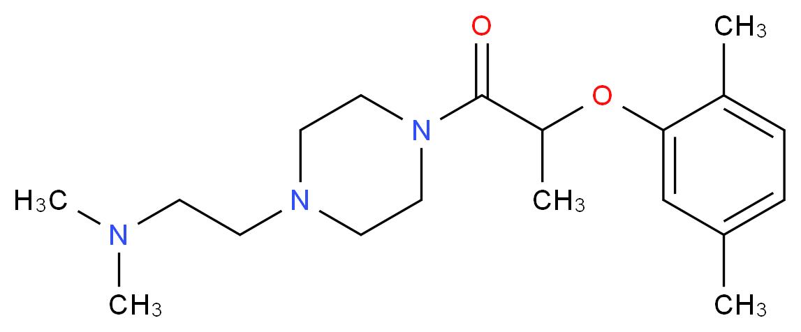 (2-{4-[2-(2,5-dimethylphenoxy)propanoyl]piperazin-1-yl}ethyl)dimethylamine_分子结构_CAS_)