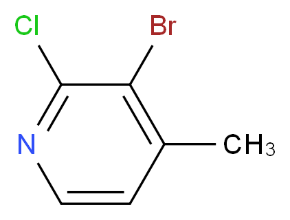 2-Chloro-3-bromo-4-methylpyridine_分子结构_CAS_55404-31-4)