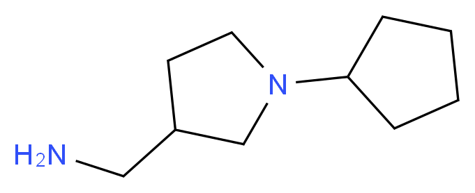 (1-cyclopentylpyrrolidin-3-yl)methanamine_分子结构_CAS_933714-21-7