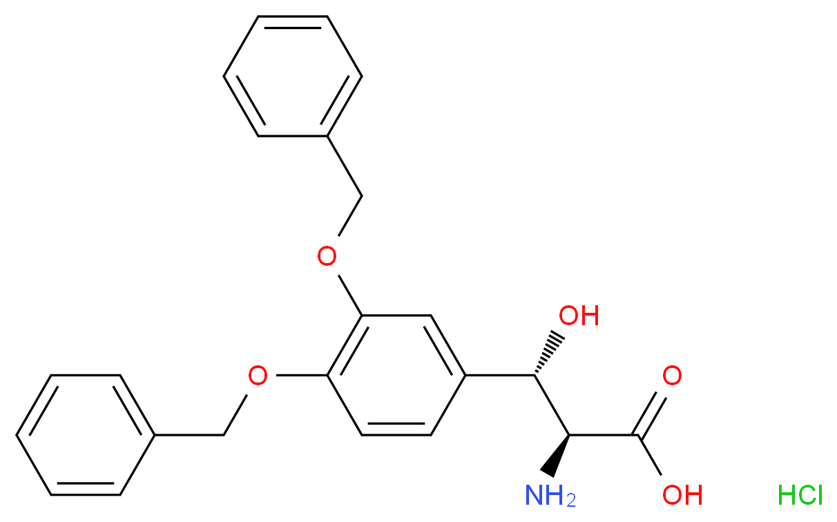 3,4-Di-O-benzyl DL-erythro-Droxidopa Hydrochloride_分子结构_CAS_73594-44-2)